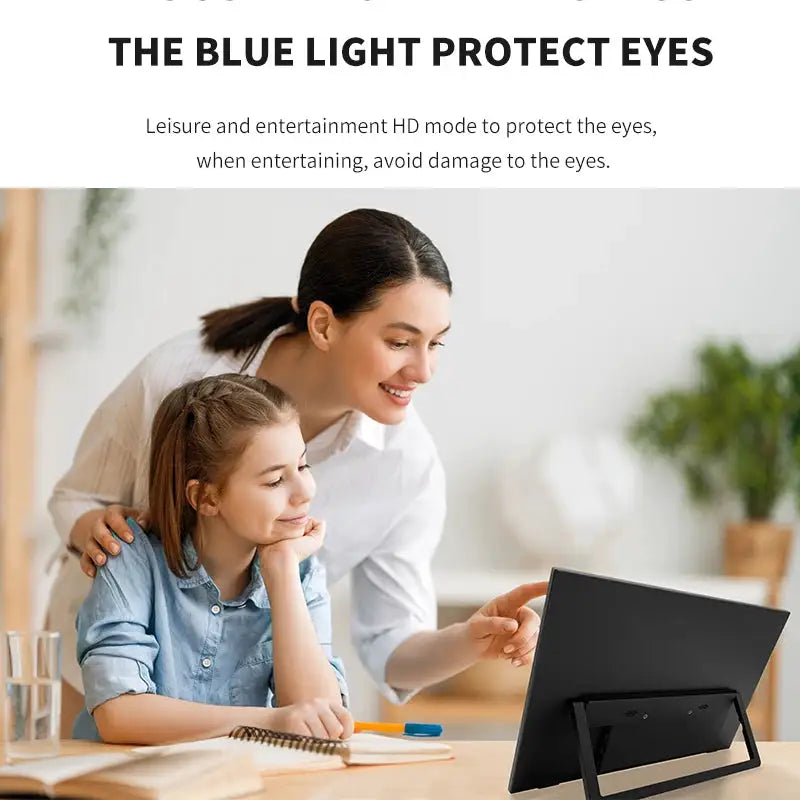 HGFRTEE 14.1inch Portable Monitor Touch Screen 400cd/m² Laptop Second Screen Dispaly HDMI-Compatible For Switch PS4/5