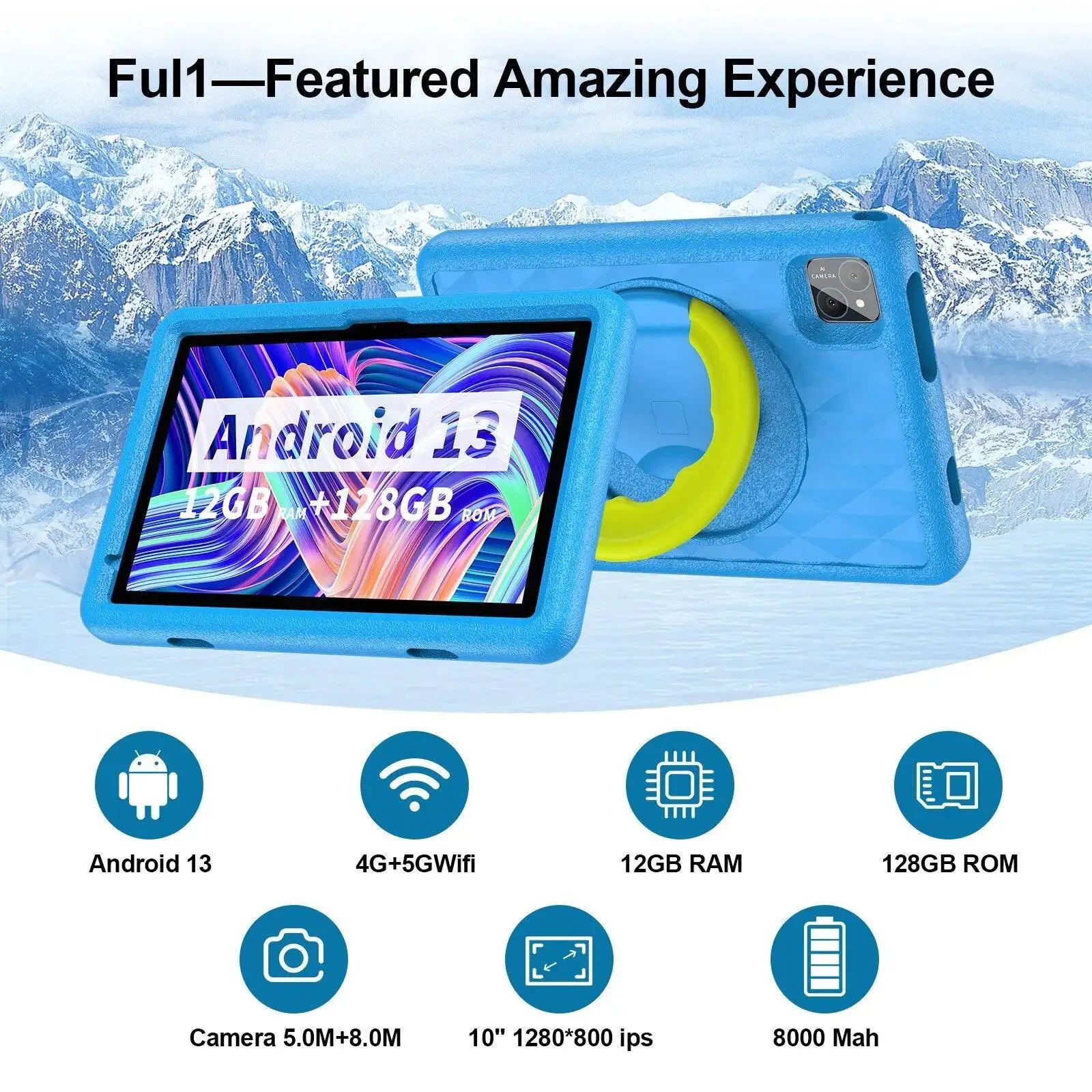 10.1 Inch Kids Tablet Android 13 Dual SIM 4G LTE Device
