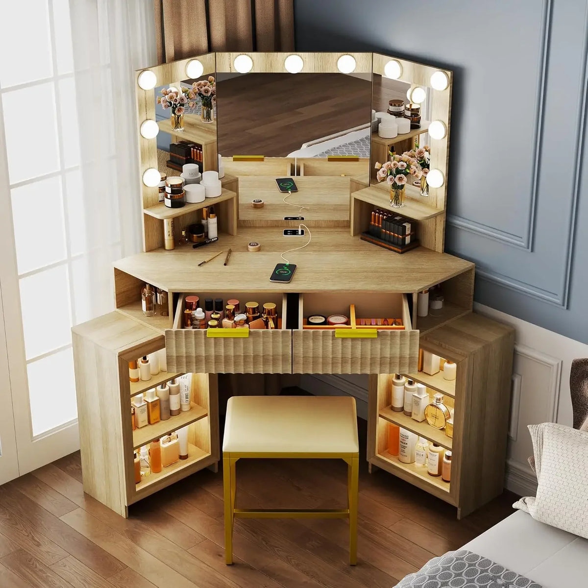 Corner LED Desk