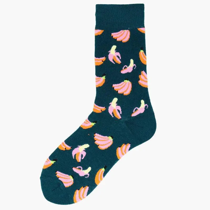 Playful Fruit Inspired Cotton Socks For Trendy Comfort
