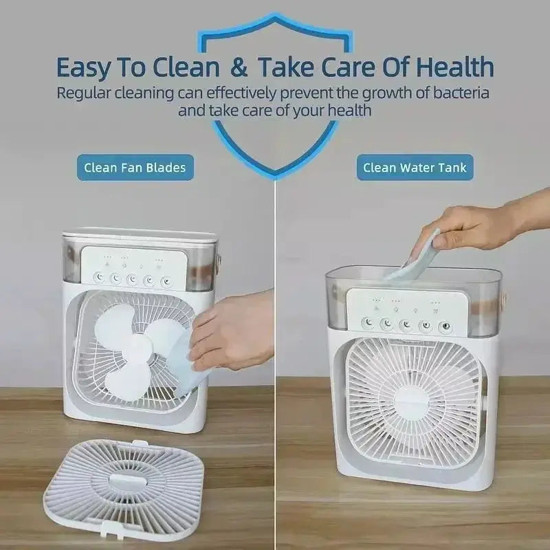 Portable 3 In 1 Fan Air Conditioner Humidifier Cooler - OurLum.com