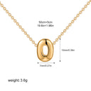 3D Bubble Initial A-Z Mini Necklace Gold Plated Jewelry Gift
