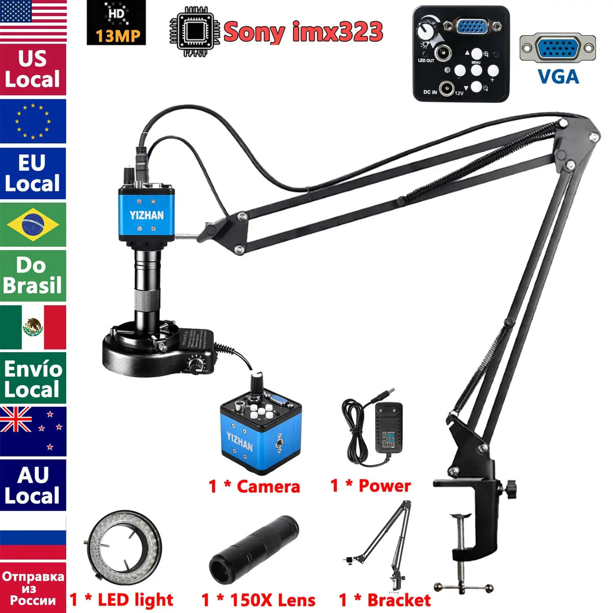 Industrial Boom Arm Microscope — product view 11