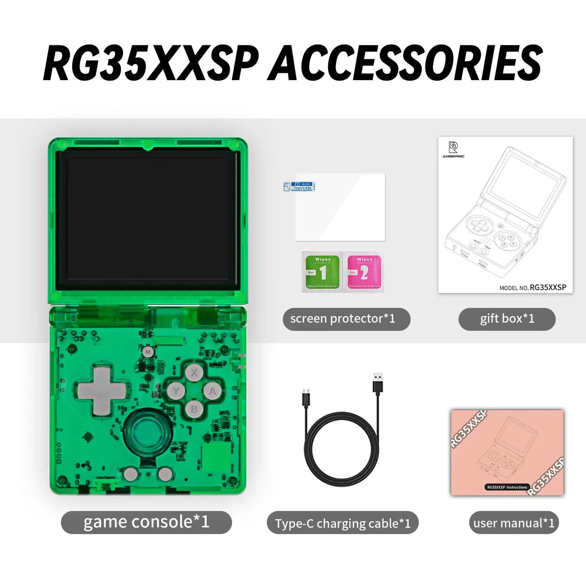 Anbernic RG35XXSP 3.5'' IPS Screen Flip Handheld Console Linux System HDMI-compatible TV Output 64G