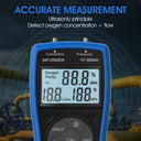 Handheld Ultrasonic Oxygen Detector, Flow/Concentration/Pressure