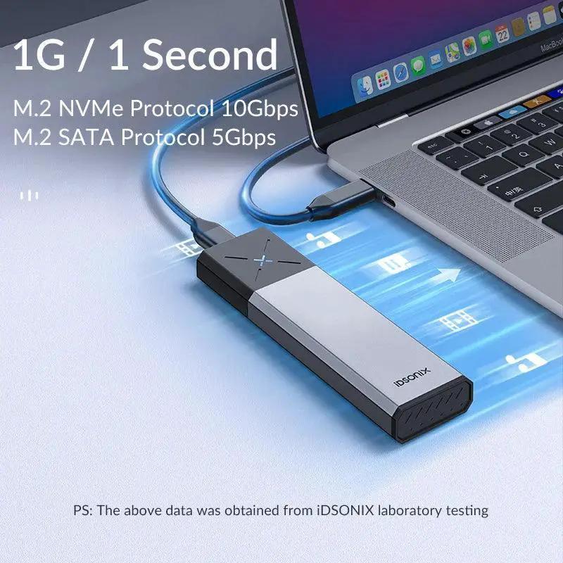 iDsonix SSD Enclosure High Speed Data Transfer Box Portable