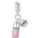 Sterling Silver Charm Beads Glowing