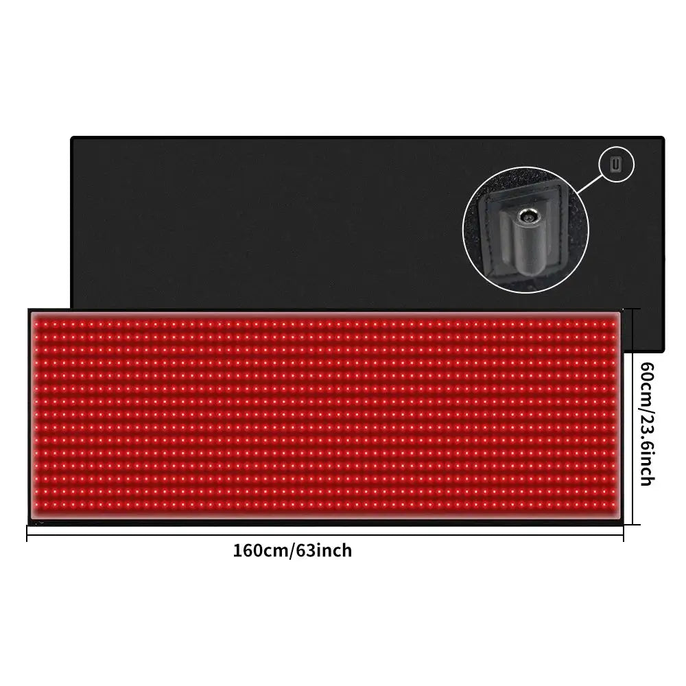 Red Light Mat Full Body 63" x 23.6" 945pcs LEDs 660nm and 850nm Red Light Blanket Whole Body LED Light Relax Pad