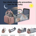 Diaper Bag For Moms Travel Folding Crib