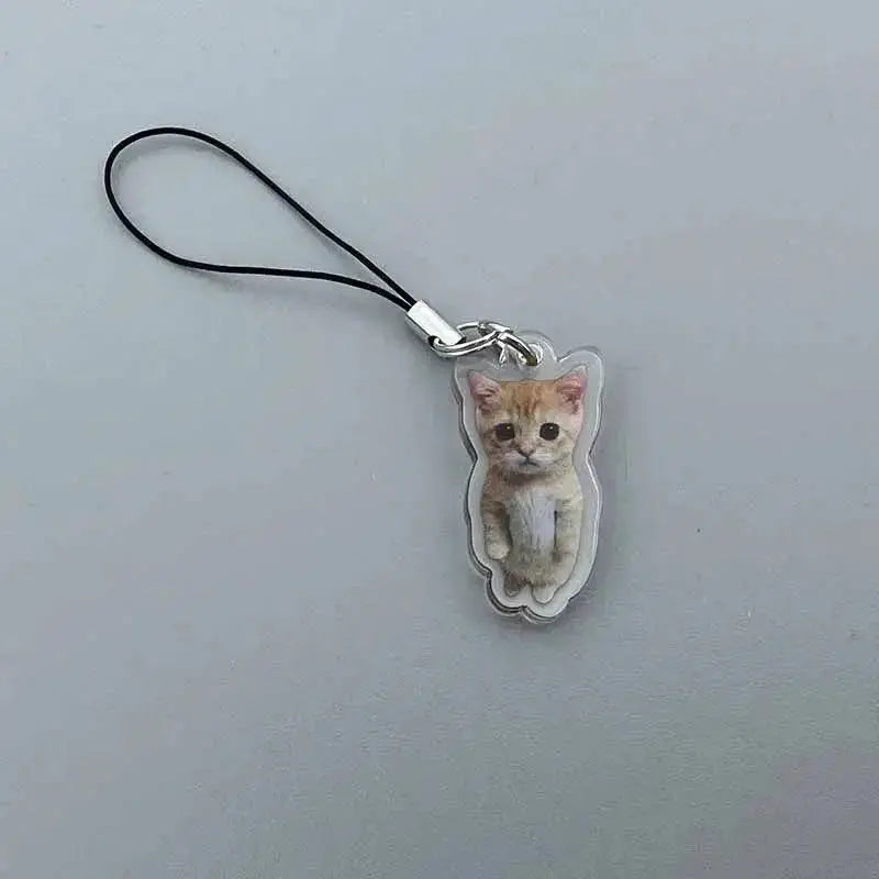 Banana Cat Charm Keychain And Phone Rope Set Fast Shipping