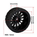 ZD Racing RC Tires Hex 12mm 1/12 Drift Rubber Set