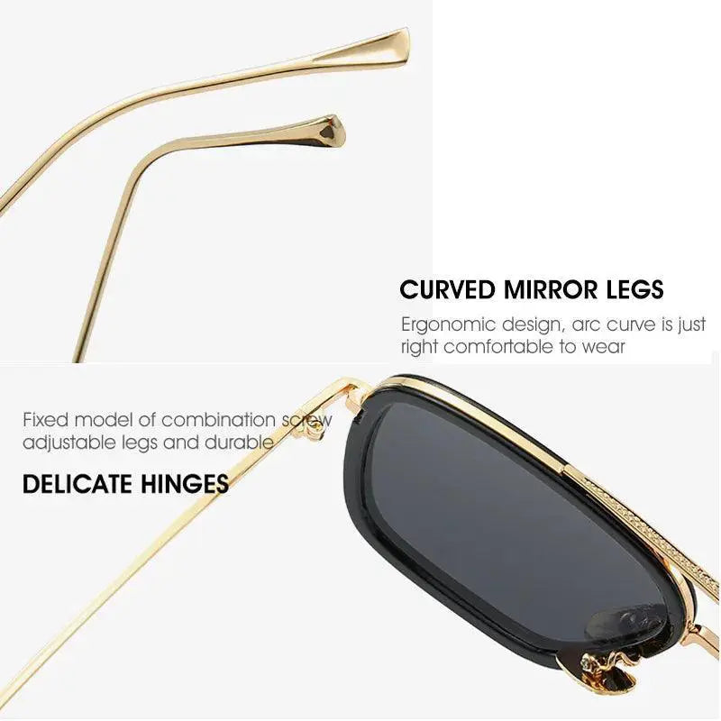 Tony Stark Inspired Unisex Square Frame Sunglasses Retro