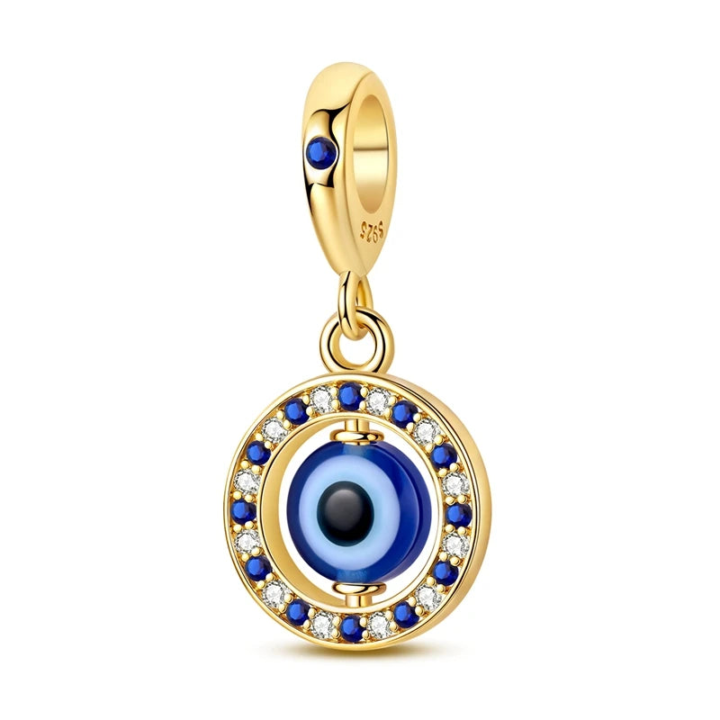 Charm Bead Pendent Silver Gold