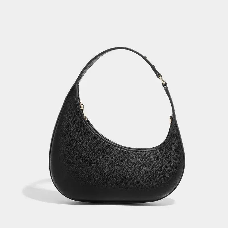 Vintage Half Moon Bag For Women Luxury Designer PU Purse