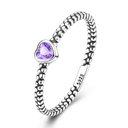 Sterling Silver Ring Sparking Zirconium
