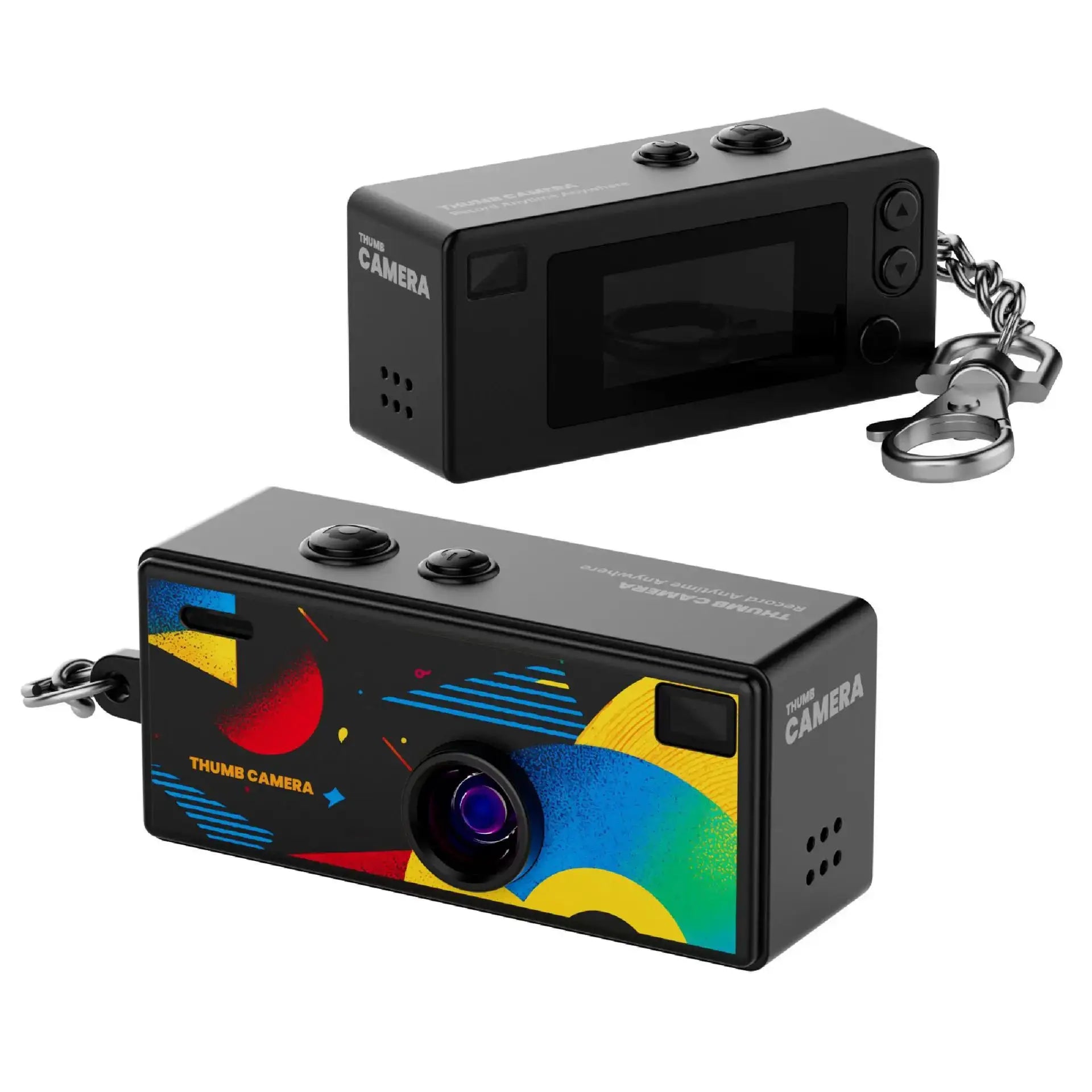 G6 Retro Mini Keychain Thumb Camera 1080P HD Recorder Built-in Flash Auto Focus 130° Wide Angle Lens LCD Screen Portable Camera