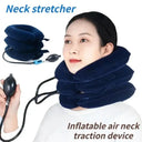 Inflatable Neck Stretcher Support Air Cervical Traction 3 Tubes Neck Braces Stress Relief Relaxation Men Women for Home Office