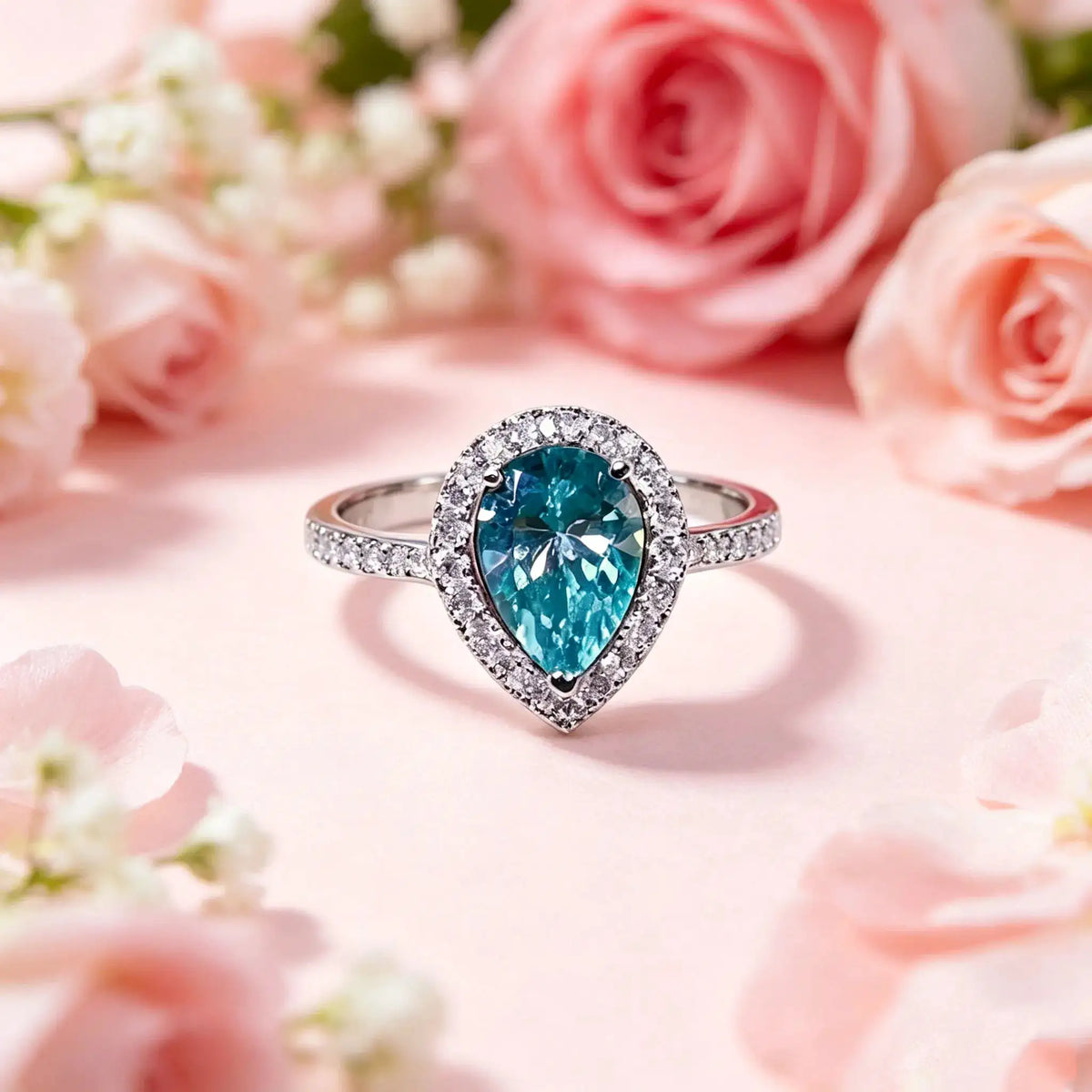 Sterling Silver Sterling Green Moissanite Ring — product image 2