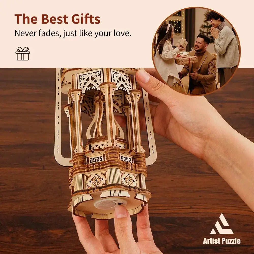 3D Wooden Puzzle DIY Night Lantern Educational Toy Kit