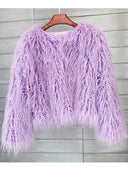 Pink Faux Fur Jacket: Elegant Blush Winter Wear Coat