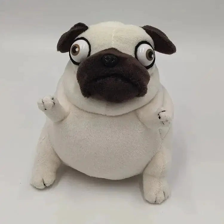 Elf Fat Pug Sitting Plush Dog Toy Adorable Stuffed Doll