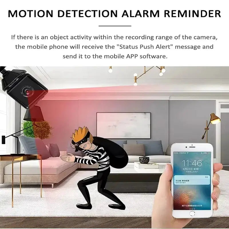 1080P Mini WiFi Camera With Infrared Night Vision and Motion Detection Remote Viewing Cam Video Voice Recorder For Household