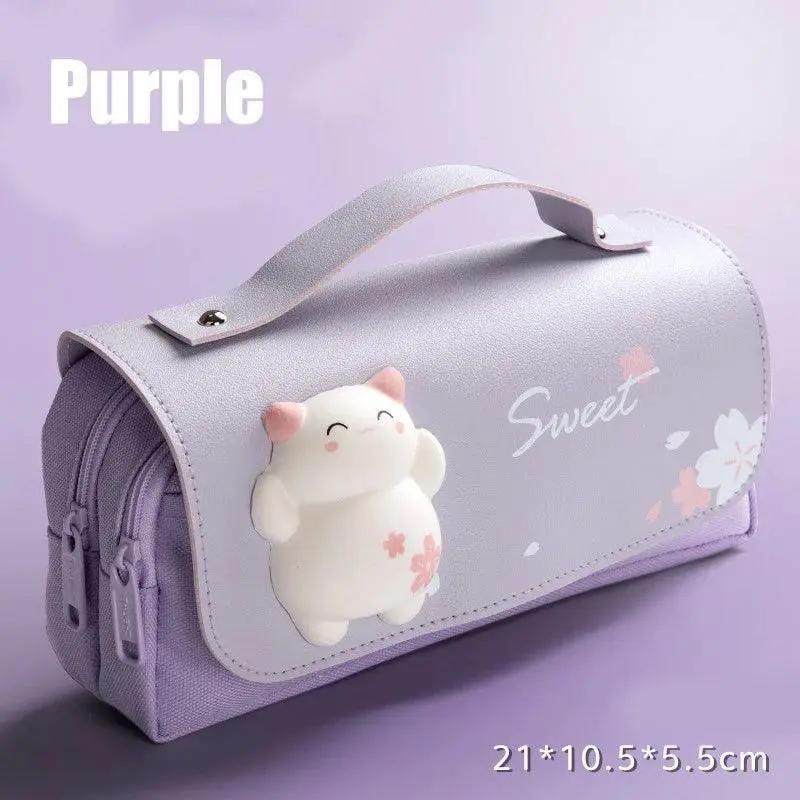 3D Pencil Case For Girls Decompression Pen Pouch Cute Design