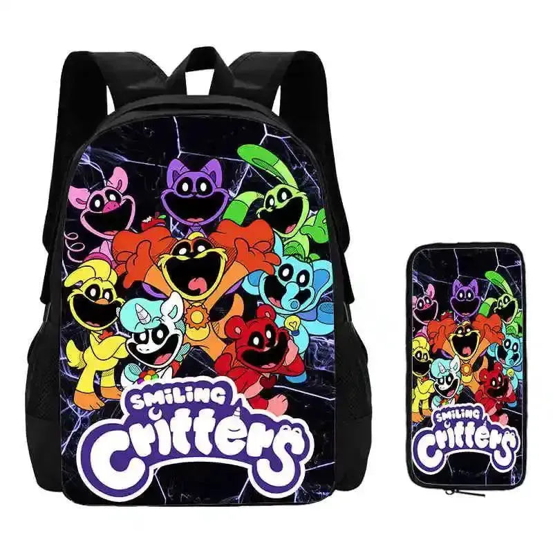 Durable Kids Anime Backpack Set for School — 2 pcs set 011