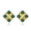 Moissanite Earrings In Sterling Pair
