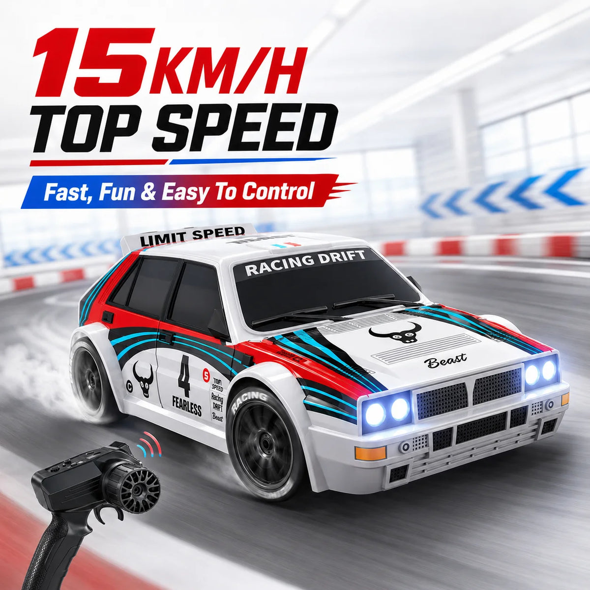 ZNLYRION RC Drifting Race Car Scale Wheel Drive Adjustable — product view 7