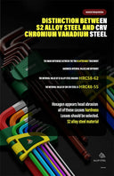 WYNNS Allen Wrench Set Hex Key 9pcs Tool for Repairs