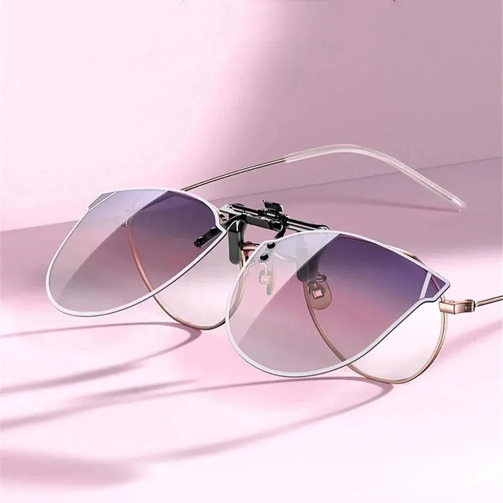 Stylish Women's Cat Eye Clip On Sunglasses Fashion