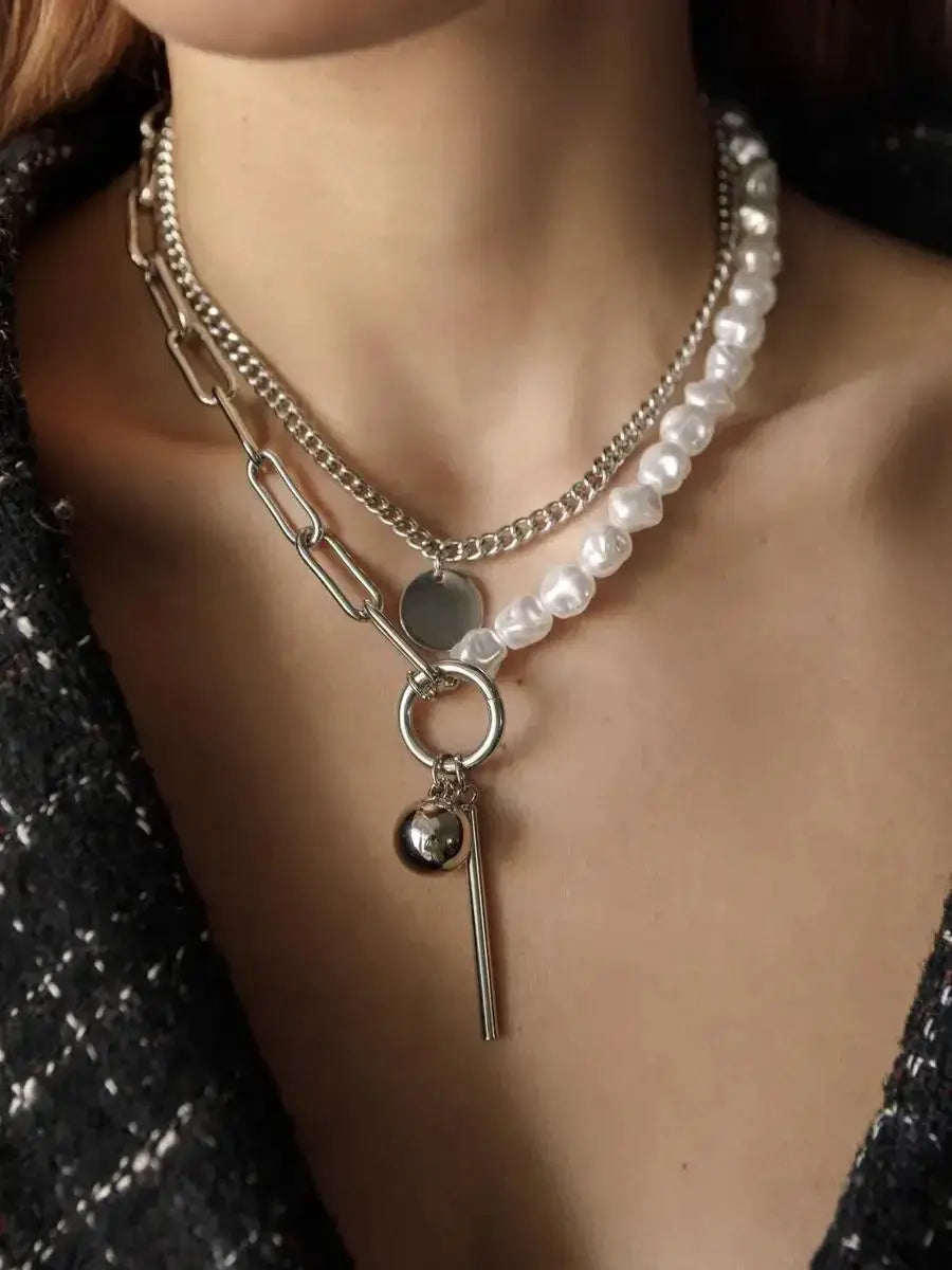 European And American Jewelry Cross Heart Pendant Necklace