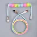 Coiled Cable Wire Type C USB Aviator for Mechanical Keyboards