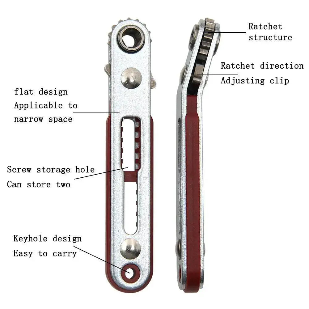 Multifunctional Ratchet Screwdriver Elbow Wrench Tool Kit