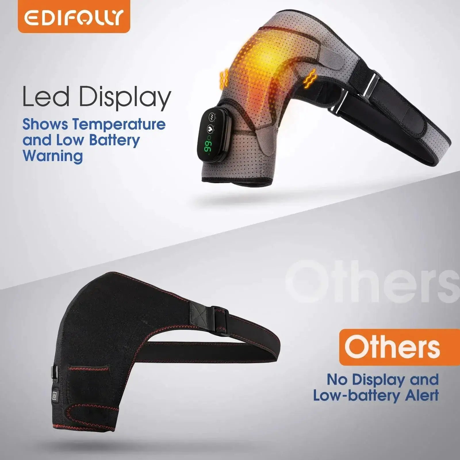 Electric Heating Shoulder Massager With Vibration Belt