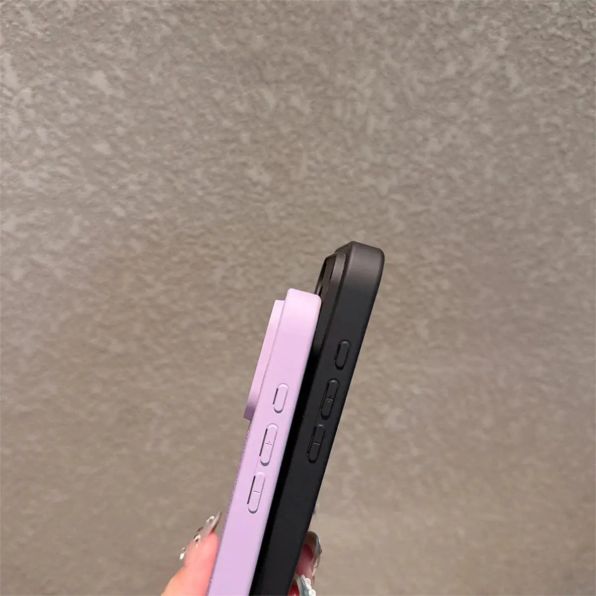 Lychee Texture Faux Leather Phone Case, Minimalist Solid Color Soft Touch Shockproof Cover With Raised Camera Protection, Anti-Fingerprint, Compatible With iPhone 18/17 Pro Max/16 Pro/15 Plus/14/13/12/Air