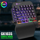 Mini Gaming Keyboard - Single Hand Portable Wired