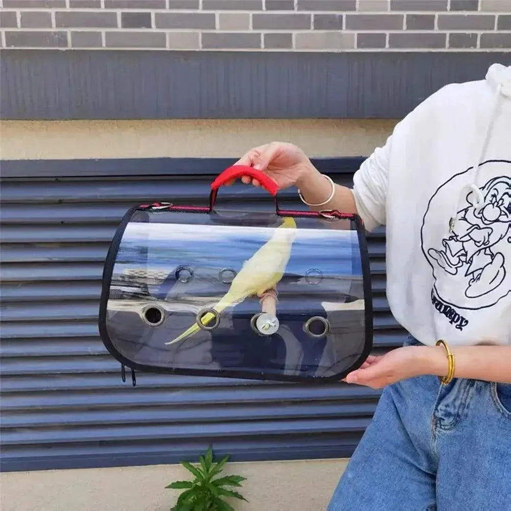 FeatherTrail Outdoor Bird Carrier Backpack With Perch