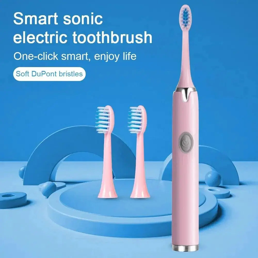 Sonic Electric Toothbrush For Couples With Replaceable Heads