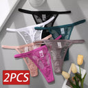 Mesh Elegance Thong Panties Stylish Intimates Set for Women