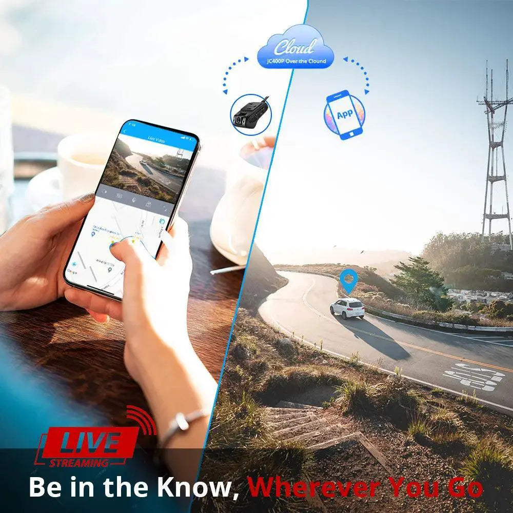 Jimi Car Camera With Enhanced GPS Tracking And Dual Cameras