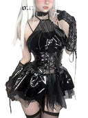 Gothic PU Dress for Women Nightlife Look