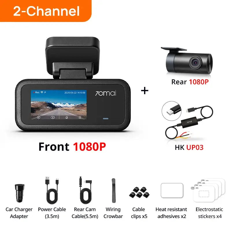Dash Cam - Super Night Vision - 2-Channel United States 128GB TF Card - Variant 2 product image