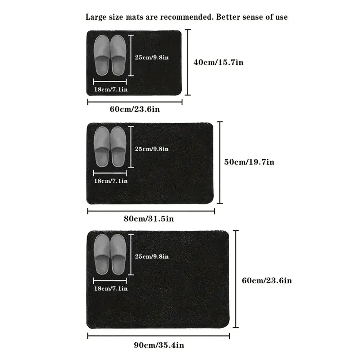 Thickened Solid Color Bathroom Flannel Non Slip Foot Mat