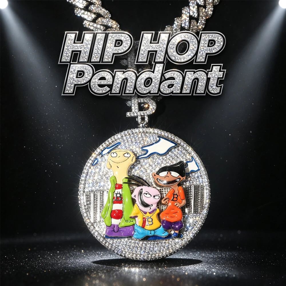 Iced Out Cartoon Character Round