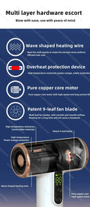 Wireless Hair Dryer USB Cordless Portable Travel Rechargeable