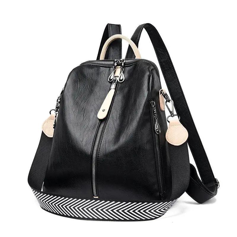 Leather Backpack for Women Safe Storage — product view