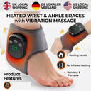 Electric Heating Foot Ankle Massager with Vibration Ankle Wrap Support Hot Compress for Joint Protection Foot Protector