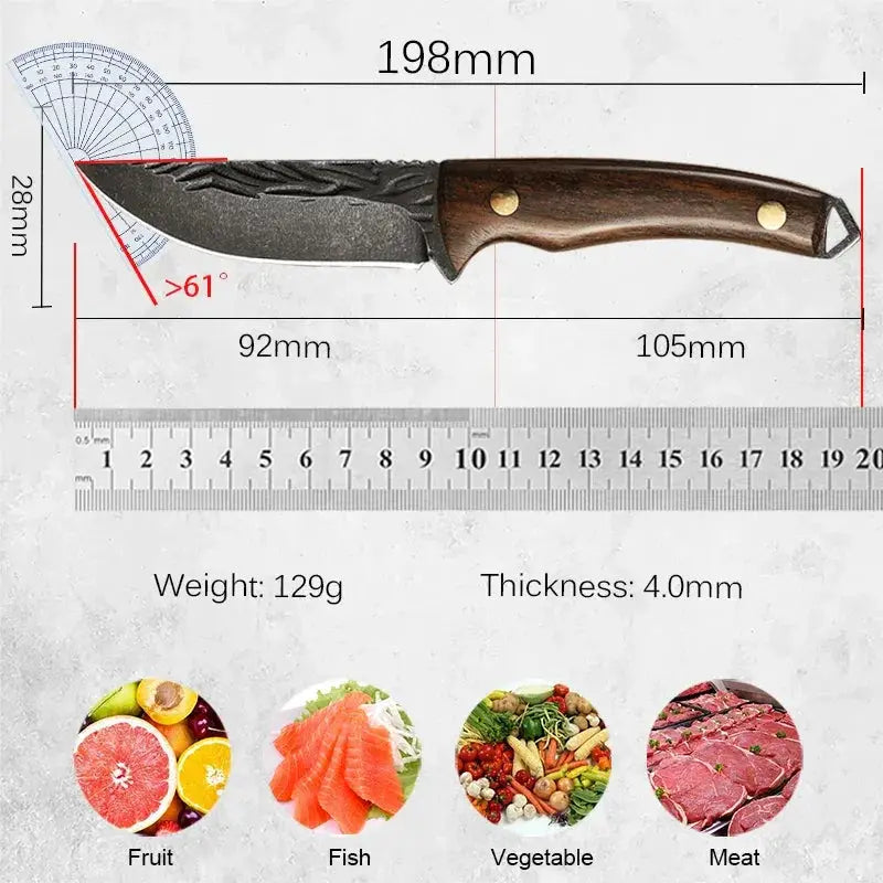 Handcrafted Stainless Steel Boning Knife Set For Chefs